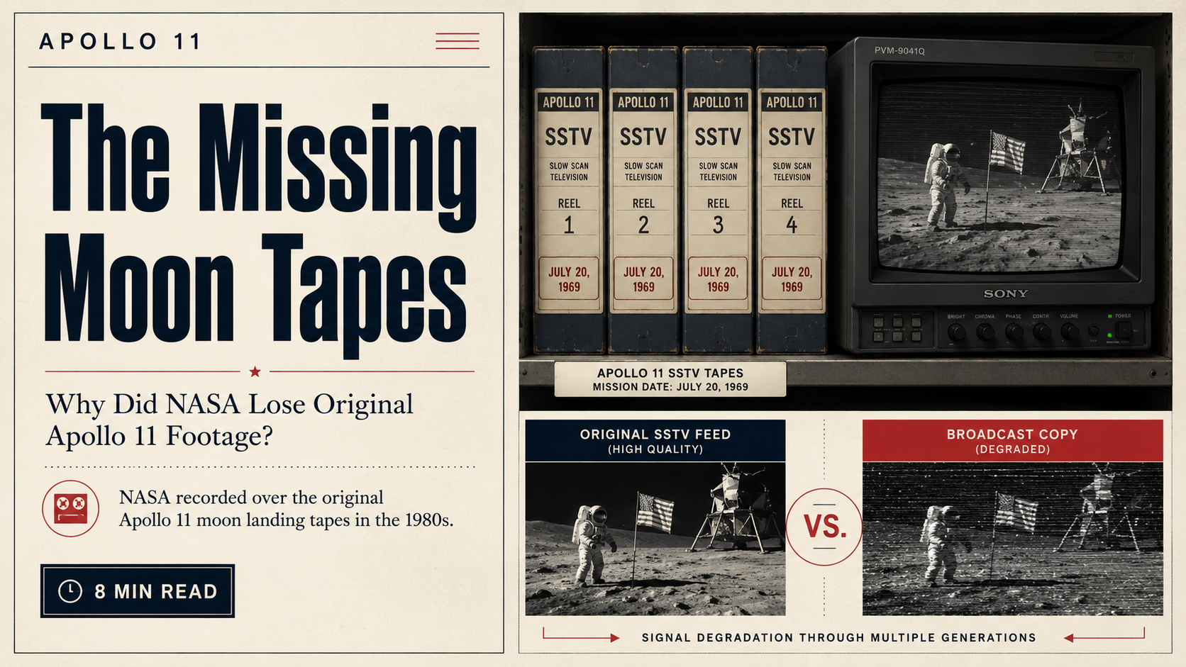 The Missing Moon Tapes: Why Did NASA Lose Original Apollo 11 Footage? featured image