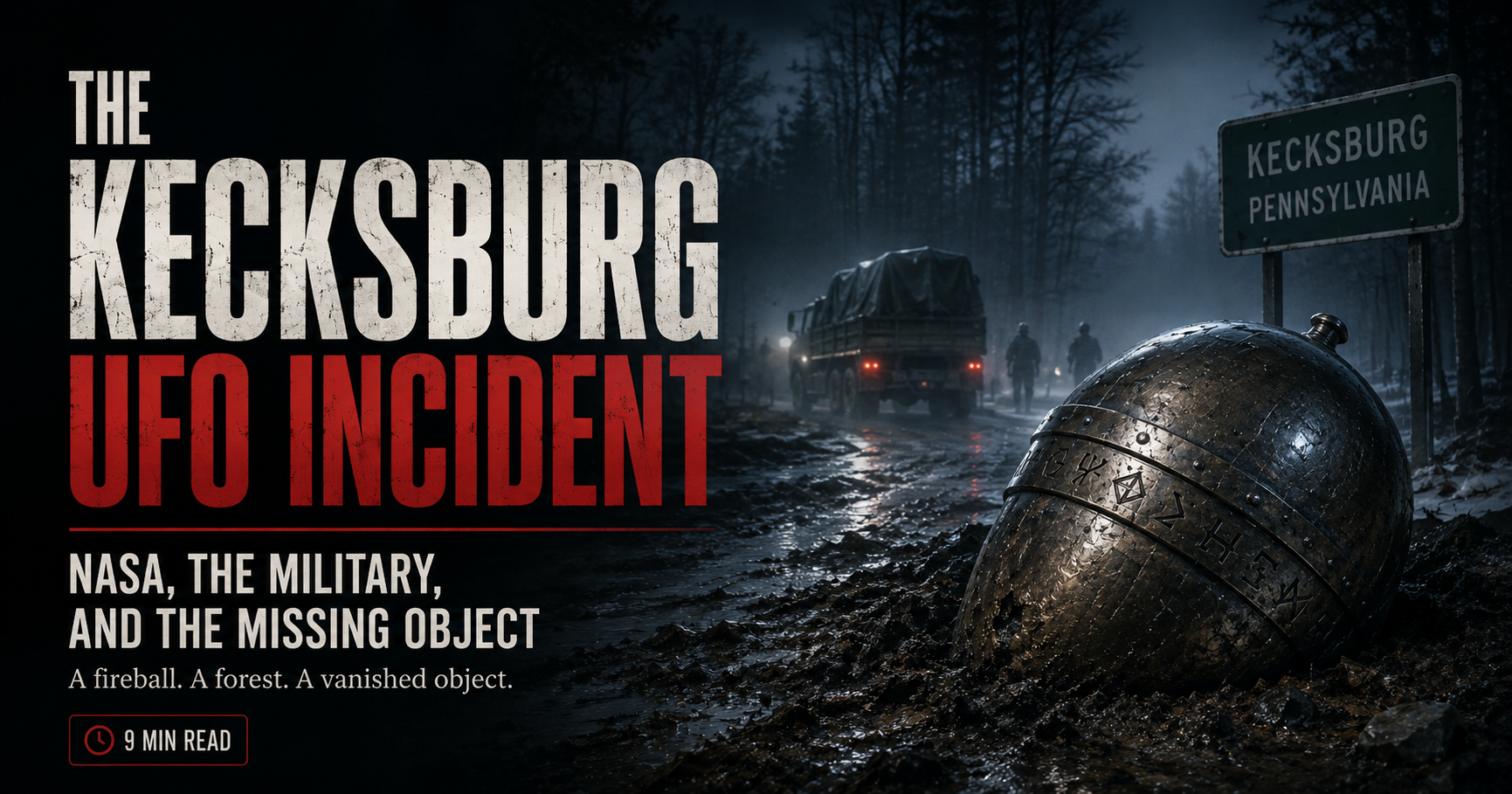 The Kecksburg UFO Incident: NASA, the Military, and the Missing Object featured image