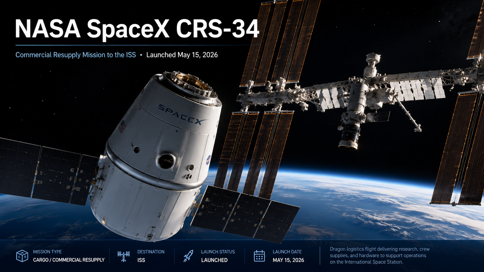 NASA SpaceX CRS-34 featured image